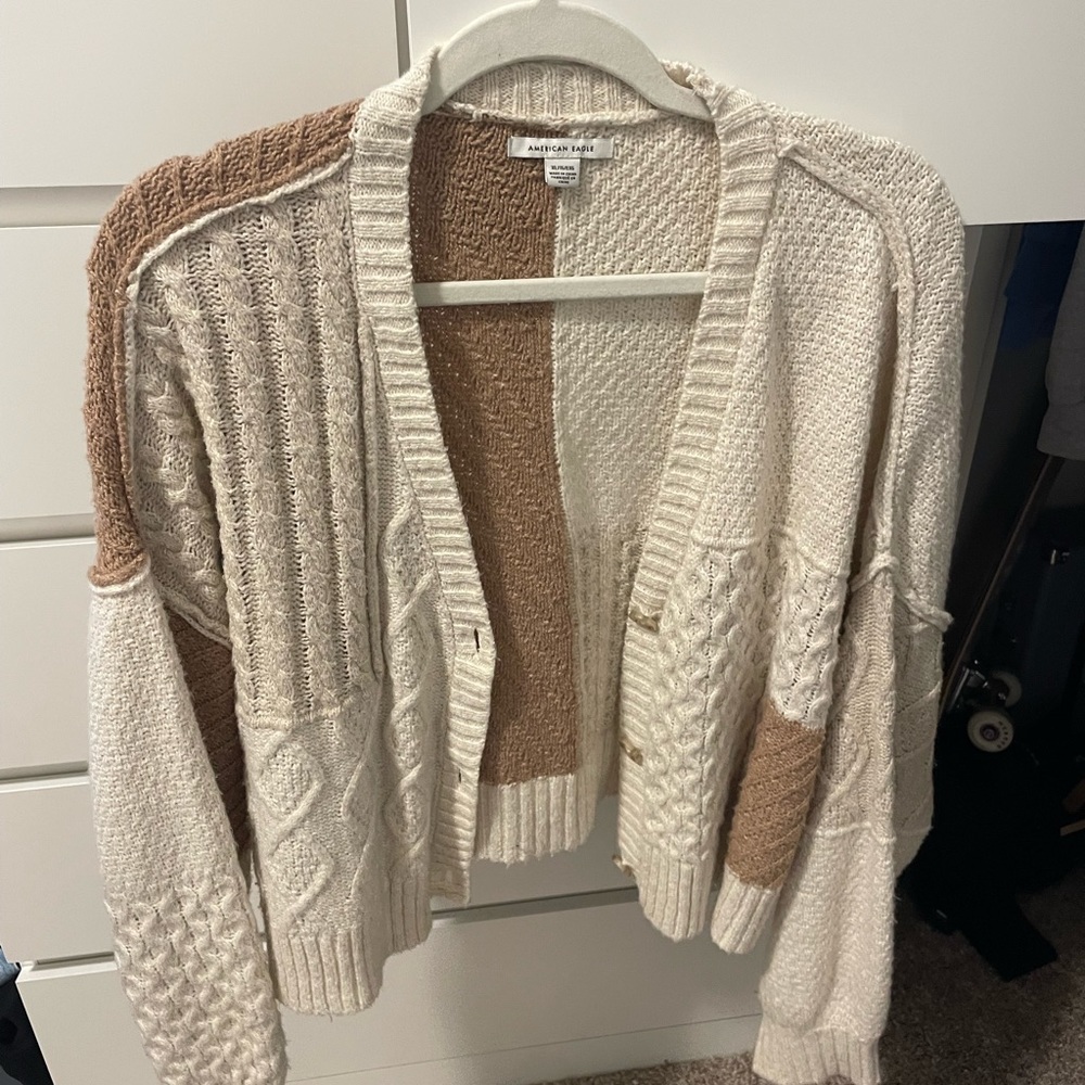 American Eagle XL color block cardigan